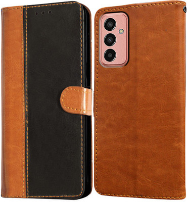 Casotec Flip Cover for Samsung Galaxy M13 4G(Brown, Black, Pack of: 1)