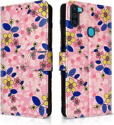 Pikkme Flip Cover for Samsung Galaxy M11(Pink, Cases with Holder, Pack of: 1)