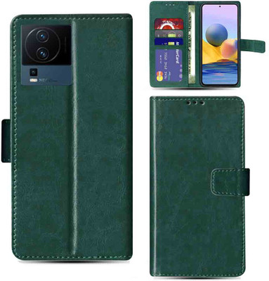 Kalua Mall Flip Cover for IQOO Neo 7 Pro 5G mobile flip cover | IQOO i2217 mobile flip cover | Green(Green, Magnetic Case, Pack of: 1)