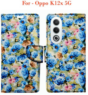 Toklot Flip Cover for Oppo K12x 5G(Blue)