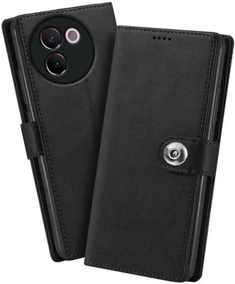 Fashionury Flip Cover for Vivo V30e 5G(Black)