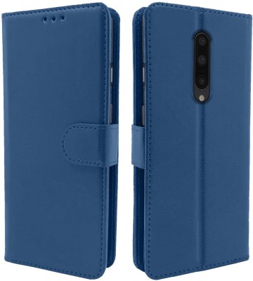 MAMOABHI Flip Cover for ONEPLUS 7 PRO ARTIFICIAL LEATHER BACK CASE(Blue, Cases with Holder, Pack of: 1)