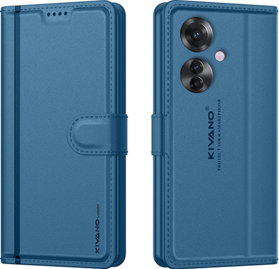 KIVANO LUXE Flip Cover for Oppo F25 Pro 5G(Blue, Magnetic Case, Pack of: 1)