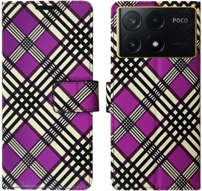 Dhar Flips Flip Cover for Poco X6 Pro 5G(Purple, Magnetic Case, Pack of: 1)