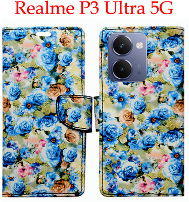 Mxkart Flip Cover for Realme P3 Ultra 5G(Blue, Pack of: 1)