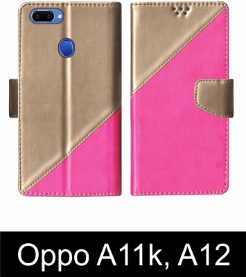 SScase Flip Cover for Oppo A11k, Oppo A12 Multicolor(Pink, Shock Proof, Pack of: 1)