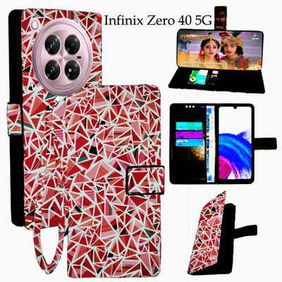 Mxkart Flip Cover for Infinix Zero 40 5G(Red, Pack of: 1)