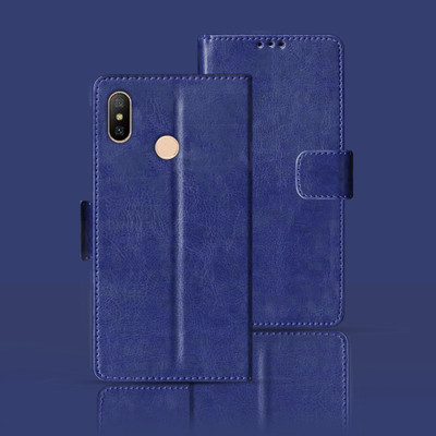 Kalua Mall Flip Cover for Mi Redmi 6 pro(Blue, Magnetic Case, Pack of: 1)