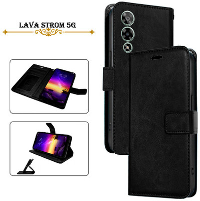 PARGO Flip Cover for Lava Strom 5G(Black, Pack of: 1)