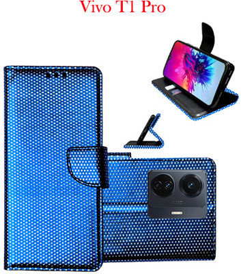 Toklot Flip Cover for Vivo T1 Pro(Blue, Pack of: 1)