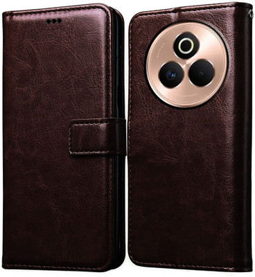 Casotec Flip Cover for Realme P3 Pro 5G(Brown, Pack of: 1)