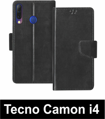 SBMS Flip Cover for Tecno Camon i4(Black, Shock Proof, Pack of: 1)