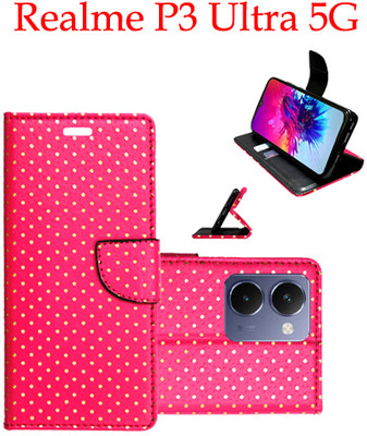 Toklot Flip Cover for Realme P3 Ultra 5G(Pink, Pack of: 1)