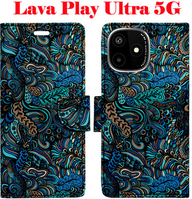 Mxkart Flip Cover for Lava Play Ultra 5G(Blue, Pack of: 1)