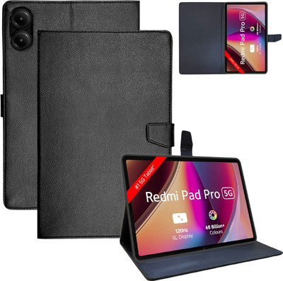 Gizmofreaks Flip Cover for Xiaomi Redmi Pad Pro 12.1 inch 5G Tablet(Black, Cases with Holder, Pack of: 1)