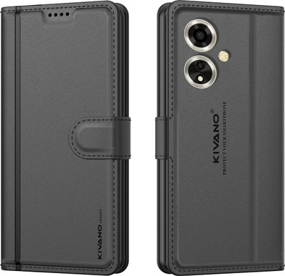 KIVANO LUXE Flip Cover for Oppo A59 5G(Black, Magnetic Case, Pack of: 1)