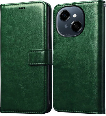 Casotec Flip Cover for Tecno Spark Go 1 4G(Green, Pack of: 1)