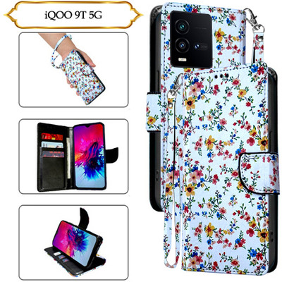 SALGO Flip Cover for iQOO 9T 5G(White, Pack of: 1)