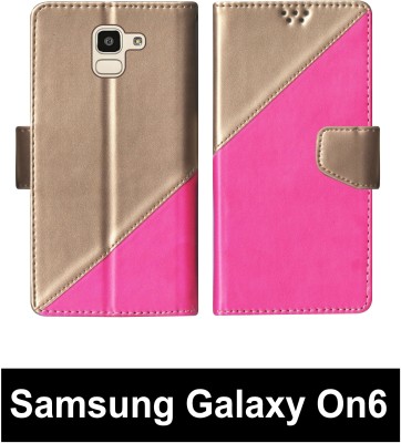 SScase Flip Cover for Samsung Galaxy On6 Multicolor(Pink, Shock Proof, Pack of: 1)