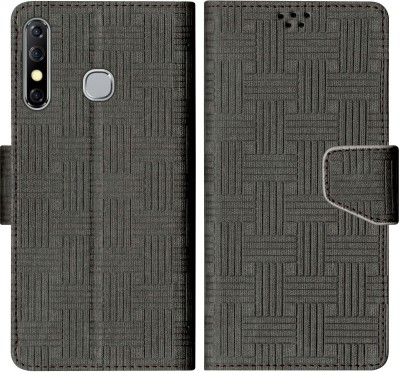 SBMS Flip Cover for Infinix Hot 8(Black, Shock Proof, Pack of: 1)