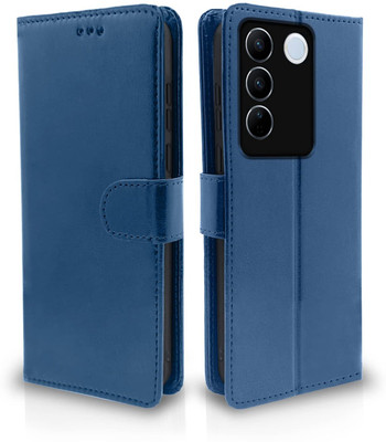 Juberous Flip Cover for Vivo V27 5G, Vivo V27 Pro 5G(Blue, Cases with Holder, Pack of: 1)