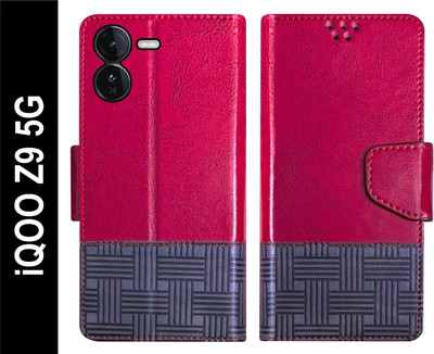 Telecase Flip Cover for iQOO Z9 5G Back Cover Case with Magnatic Closure(Red, Shock Proof, Pack of: 1)