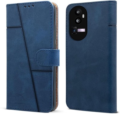 SnapStar Flip Cover for Oppo Reno 10Pro Plus 5G(Premium Leather Material | 360-Degree Protection | Built-in Stand)(Blue, Dual Protection, Pack of: 1)