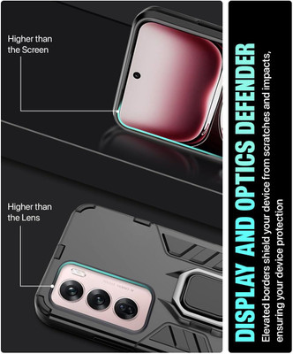 SUCH Flip Cover for Back Cover for Oppo Reno 12 5G (Black, Pack of: 1)(Black, Camera Bump Protector, Pack of: 1)