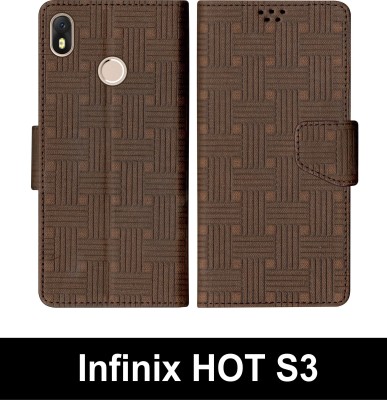 SScase Flip Cover for Infinix Hot S3(Brown, Shock Proof, Pack of: 1)