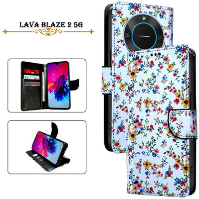 Cutemart Flip Cover for Lava Blaze 2 5G(White, Pack of: 1)