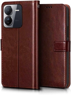 YoZoo Flip Cover for iQOO Z9 5G Flexible | Leather Finish | Card Pockets Wallet & Stand(Brown, Dual Protection, Pack of: 1)