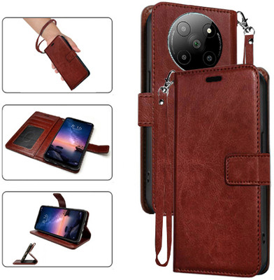 PARGO Flip Cover for Lava Agni 2 5G(Brown, Pack of: 1)