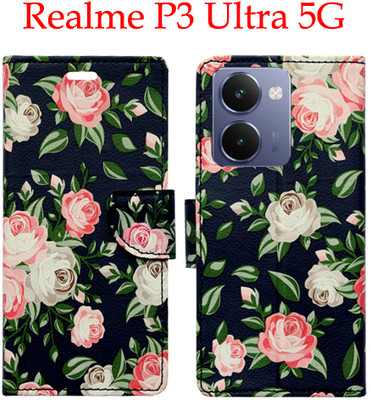 Mxkart Flip Cover for Realme P3 Ultra 5G(Black, Pack of: 1)