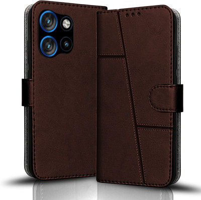 Coverskart Flip Cover for Motorola Edge 50 Neo 5G(Brown, Dual Protection, Pack of: 1)