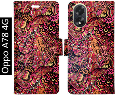 Toklot Flip Cover for Oppo A78 4G(Red, Pack of: 1)