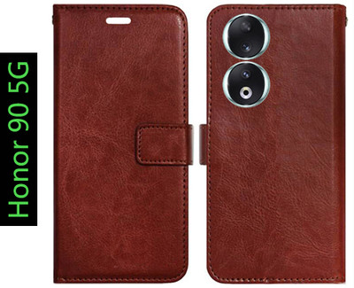 Toklot Flip Cover for Honor 90 5G(Brown, Pack of: 1)