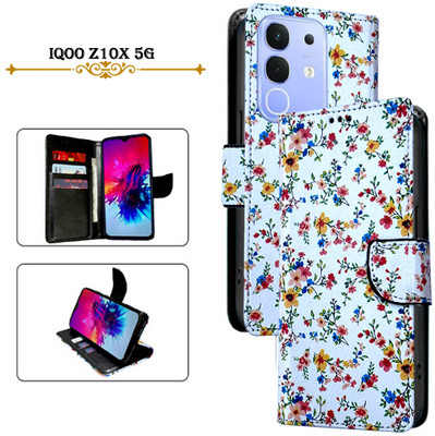 Cutemart Flip Cover for iQOO Z10x 5G(White, Pack of: 1)