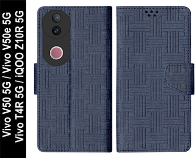 SBMS Flip Cover for Vivo T4R 5G / iQOO Z10R 5G / Vivo V50e 5G / Vivo V50 5G(Blue, Shock Proof, Pack of: 1)