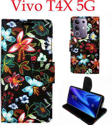 Shanno Enterprises Flip Cover for Vivo T4x 5G(Black, Pack of: 1)
