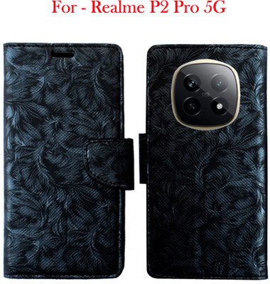 Toklot Flip Cover for Realme P2 Pro 5G(Black, Pack of: 1)