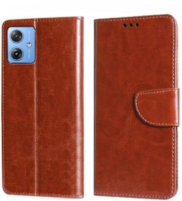 Turncoat Flip Cover for MOTOROLA G54 5G, MOTOROLA G64 5G(Brown, Grip Case, Pack of: 1)