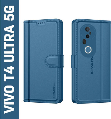 KIVANO LUXE Flip Cover for Vivo T4 Ultra 5G(Blue, Magnetic Case, Pack of: 1)
