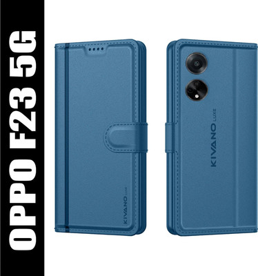 KIVANO LUXE Flip Cover for Oppo F23 5G(Blue, Magnetic Case, Pack of: 1)