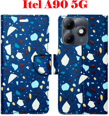 Toklot Flip Cover for Itel A90 5G(Blue, Pack of: 1)