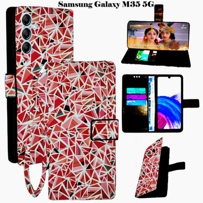 Toklot Flip Cover for Samsung Galaxy M35 5G(Red, Pack of: 1)
