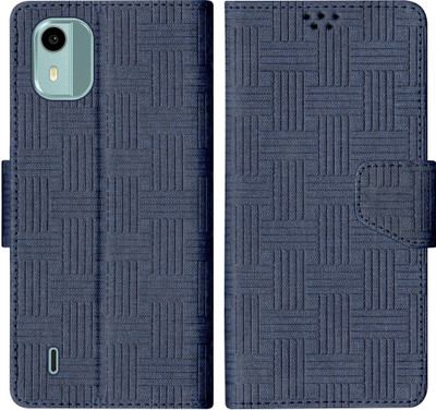 SBMS Flip Cover for Nokia C12 Pro(Blue, Pack of: 1)