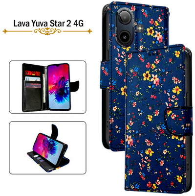 Asmart Flip Cover for Lava Yuva Star 2 4G(Blue, Pack of: 1)