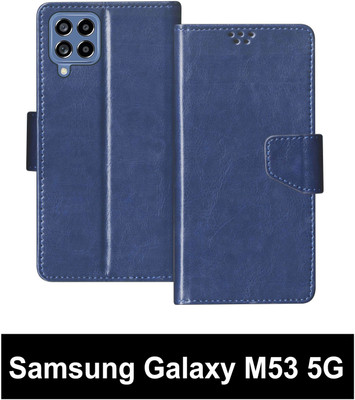 SBMS Flip Cover for Samsung Galaxy M53 5G(Blue, Shock Proof, Pack of: 1)