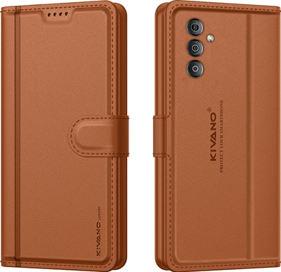 KIVANO LUXE Flip Cover for Samsung Galaxy F13 4G / Samsung Galaxy F23 / Samsung Galaxy M13 4G(Brown, Magnetic Case, Pack of: 1)