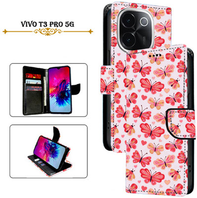 PARGO Flip Cover for vivo T3 Pro 5G(Red, Pack of: 1)